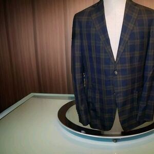 John Stephen Mens Sz 42L 100% Virgin Wool Blazer Jacket Sport Coat